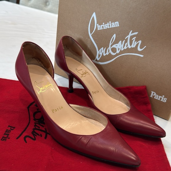 Authentic Christian Louboutin D’Orsay Red Heels - Picture 2 of 13